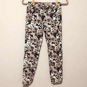 Justice B&W Floral Jeans